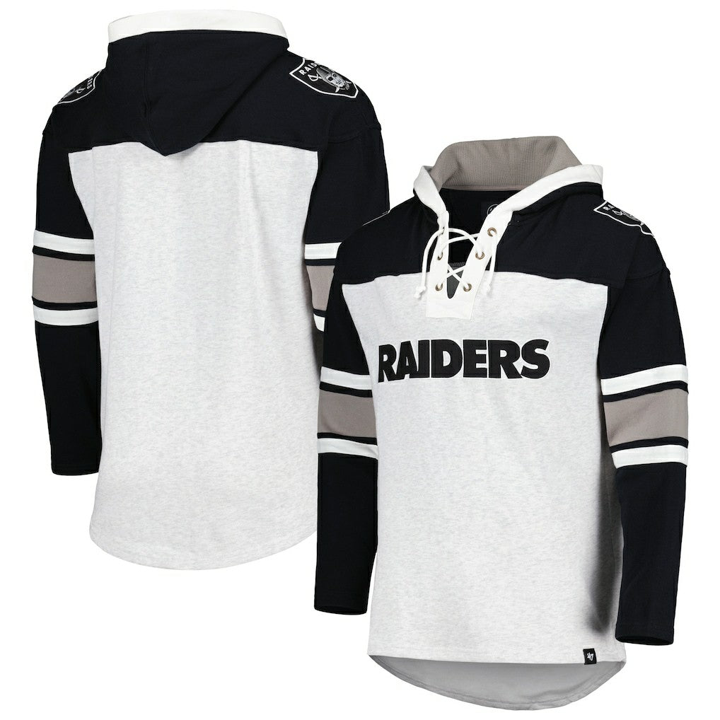 '47 Gridiron Lace-Up Pullover Hoodie - Las Vegas Raiders