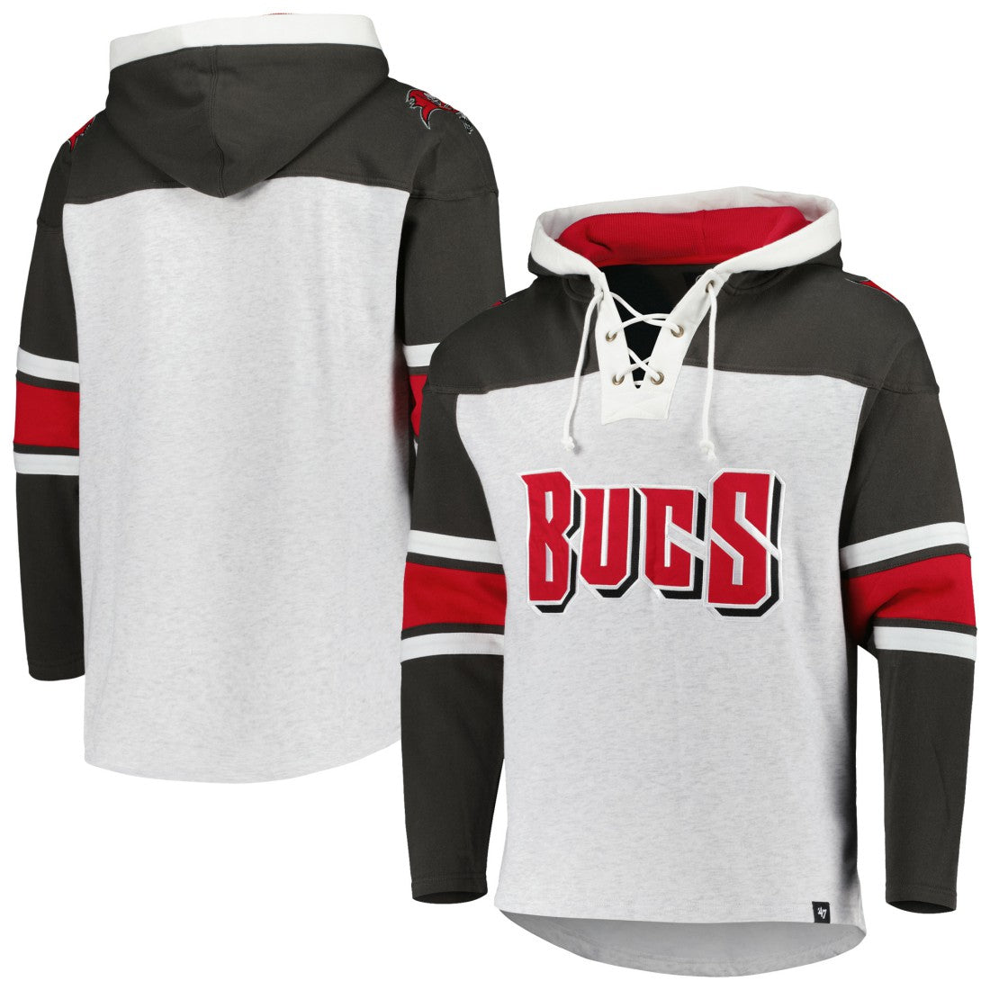 '47 Gridiron Lace-Up Pullover Hoodie - Tampa Bay Buccaneers