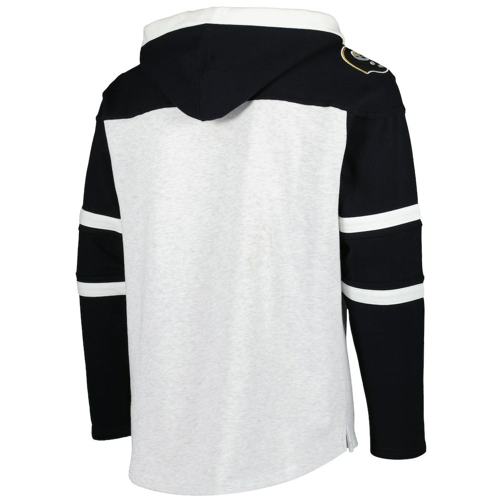 '47 Historic Logo Gridiron Lace-Up Pullover Hoodie - Pittsburgh Steelers