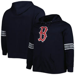 MLB Boston Red Sox Women's Plus Size Front Logo Full-Zip Hoodie