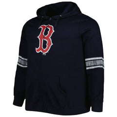 MLB Boston Red Sox Women's Plus Size Front Logo Full-Zip Hoodie