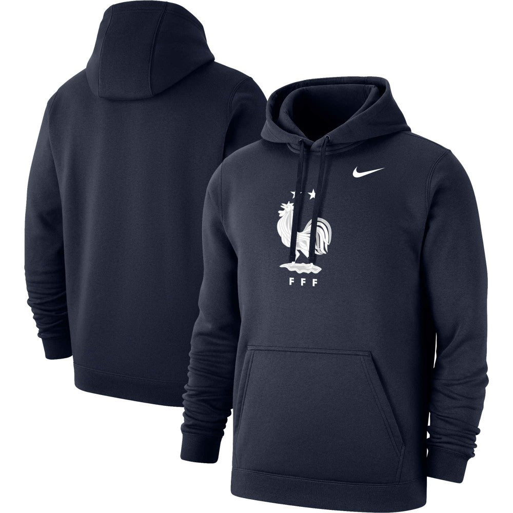 France National Team Club Primary Pullover Hoodie - Nike Navy