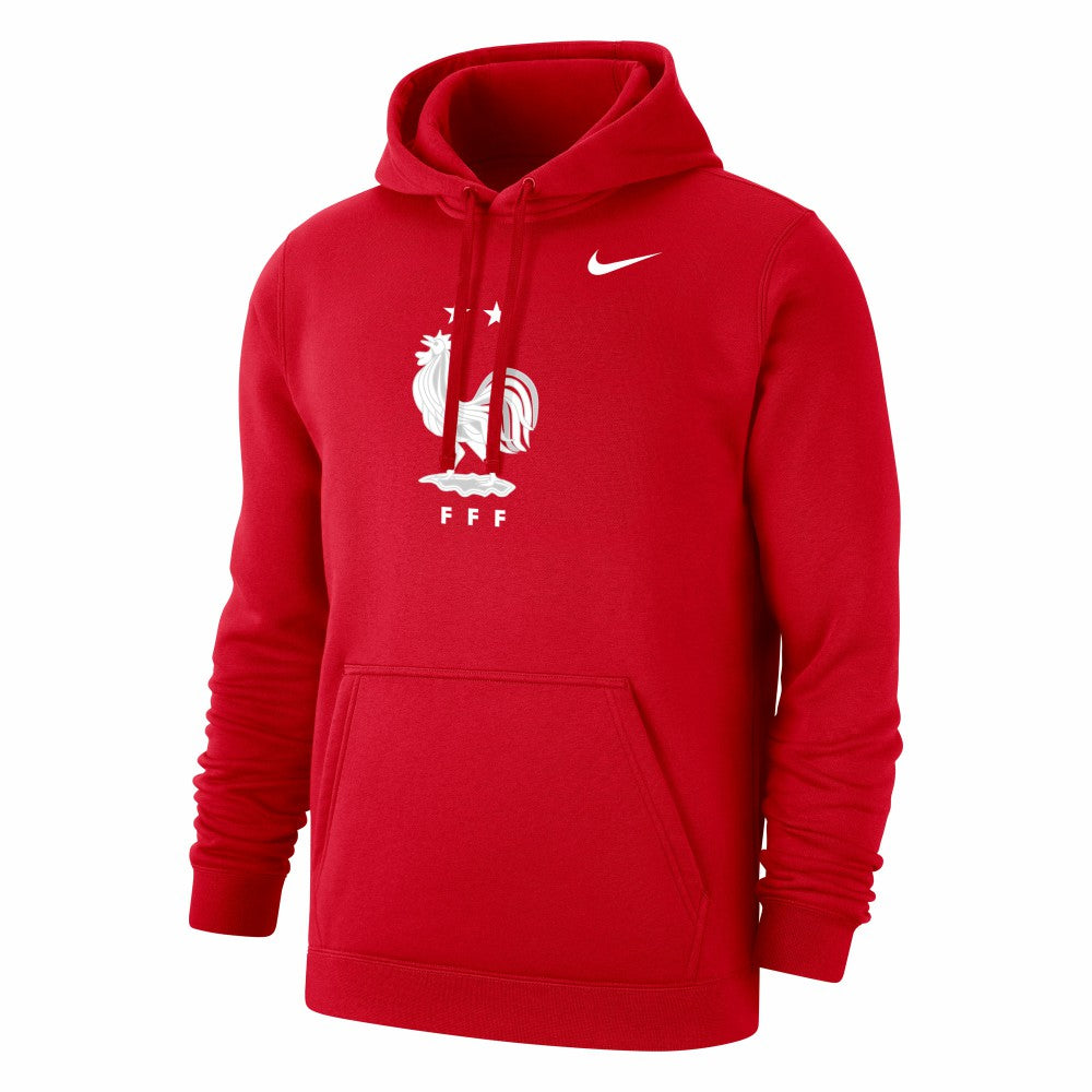 France National Team Club Primary Pullover Hoodie - Nike Red