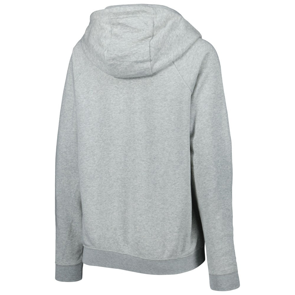 England National Team Women's Lockup Varsity Fleece Raglan Pullover Hoodie - Nike Heather Gray