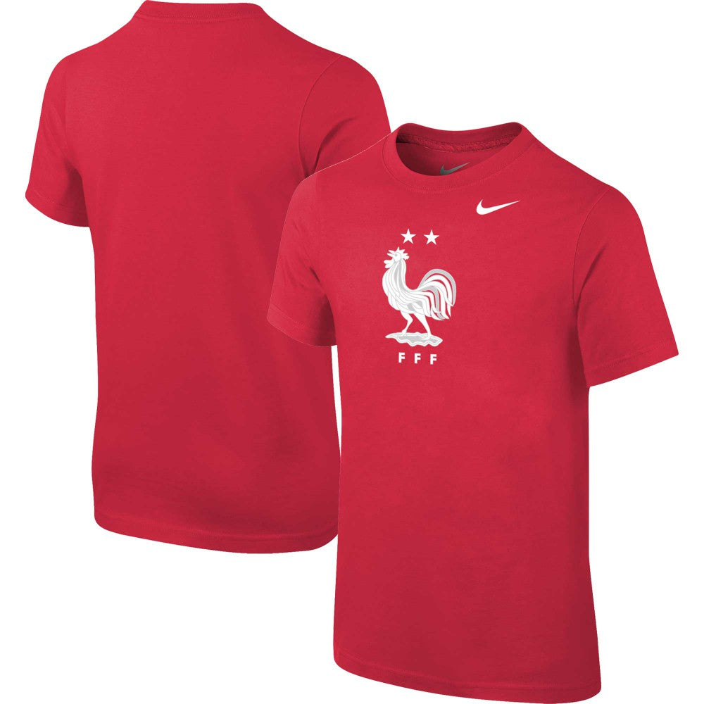 France National Team Youth Core Team T-Shirt - Nike Red