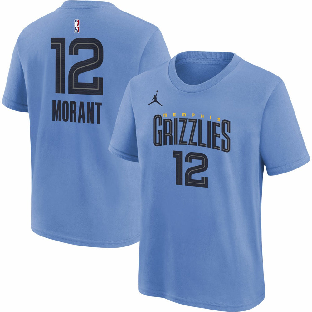 NBA Ja Morant Memphis Grizzlies Jordan Brand Youth Statement Edition Name & Number Player T-Shirt