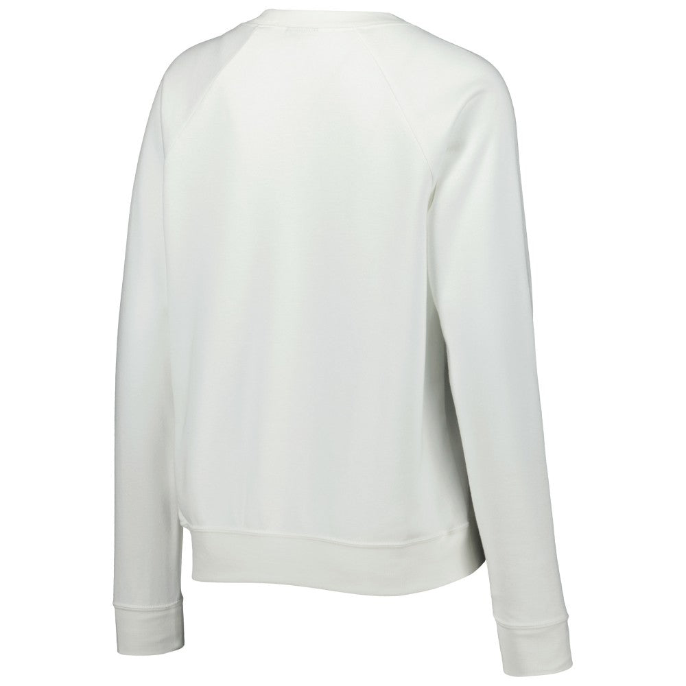 Brazil National Team Women's Lockup Varsity Tri-Blend Raglan Pullover Sweatshirt - Nike White