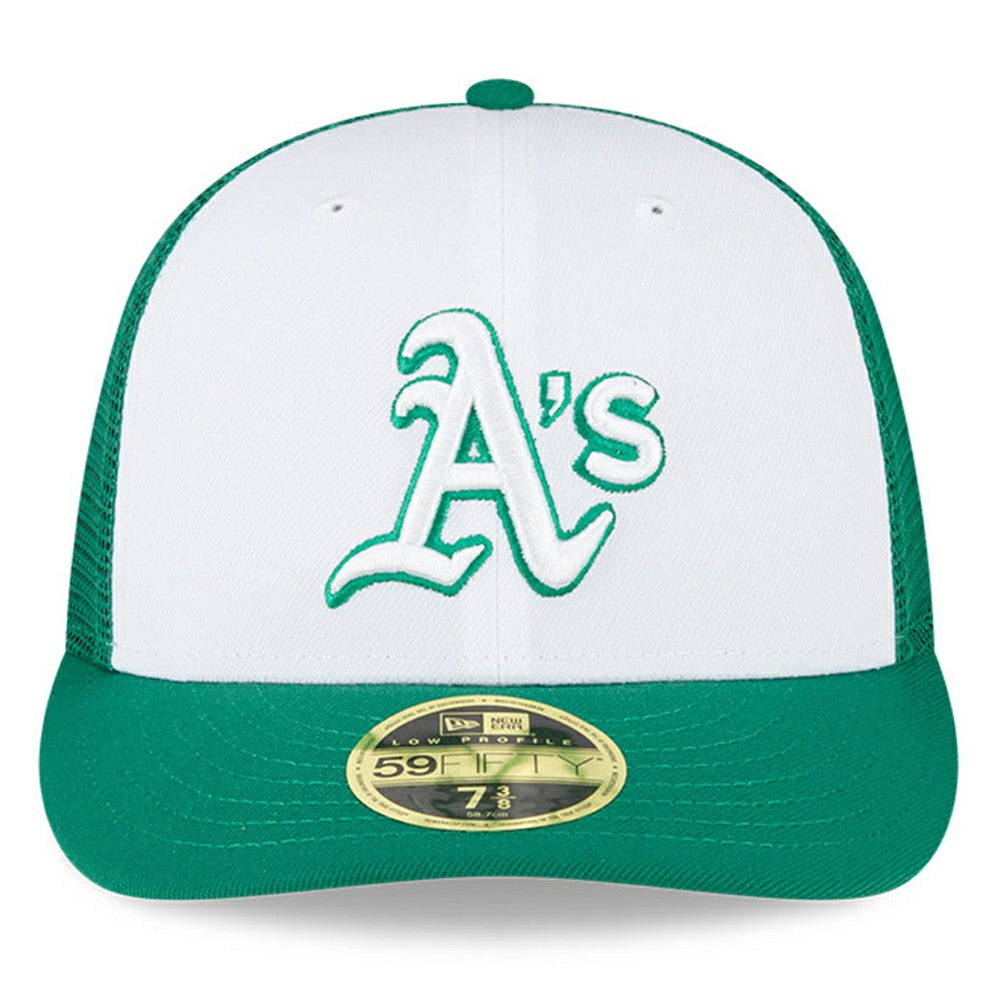 MLB Athletics New Era 2023 On-Field Batting Practice Low Profile 59FIFTY Fitted Hat