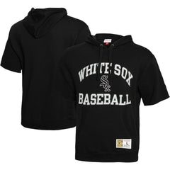 MLB Chicago White Sox Mitchell & Ness Cooperstown Collection Washed Fleece Pullover Short Sleeve Hoodie