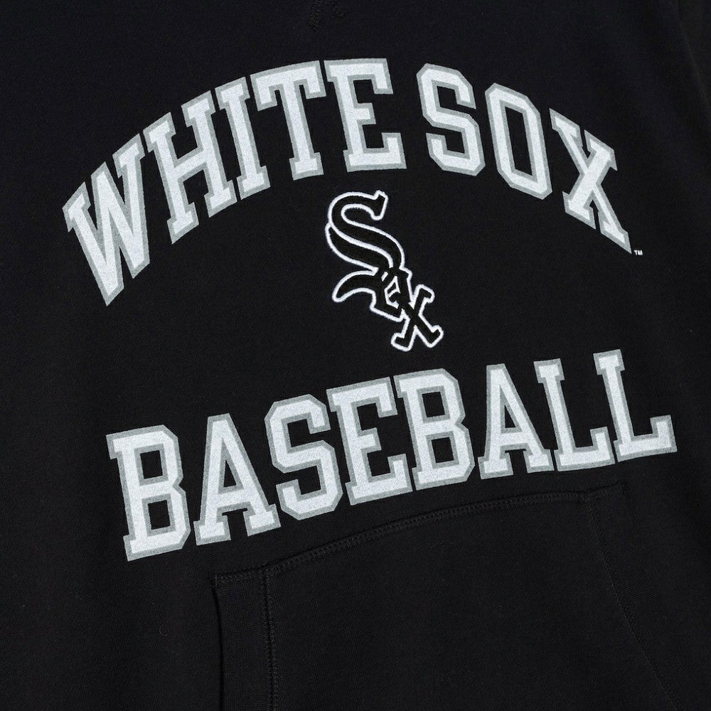 MLB Chicago White Sox Mitchell & Ness Cooperstown Collection Washed Fleece Pullover Short Sleeve Hoodie