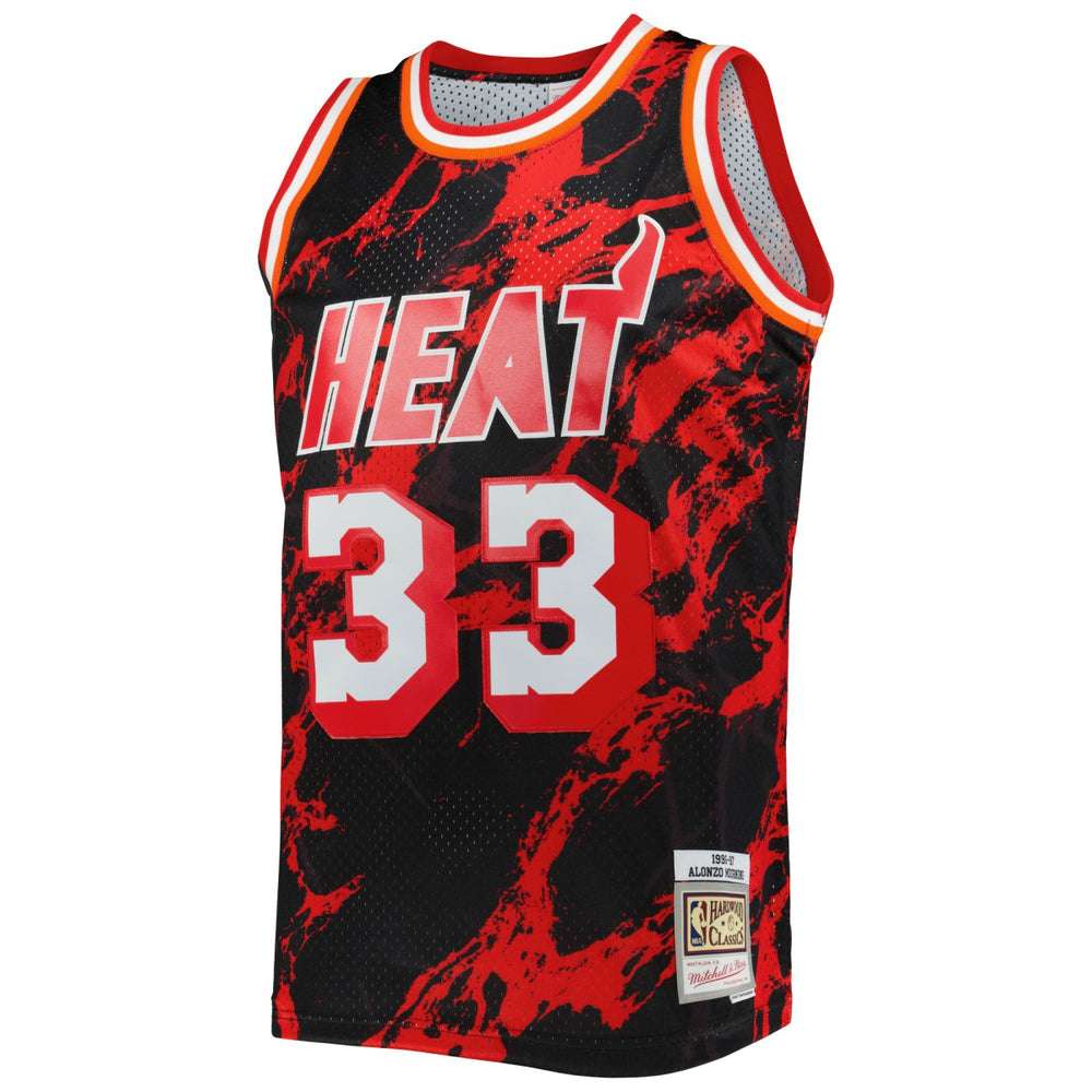 NBA Alonzo Mourning Miami Heat 1996/97 Hardwood Classics Marble Swingman Jersey