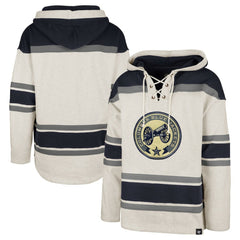 NHL Oatmeal Columbus Blue Jackets '47 Rockaway Lace-Up Pullover Hoodie