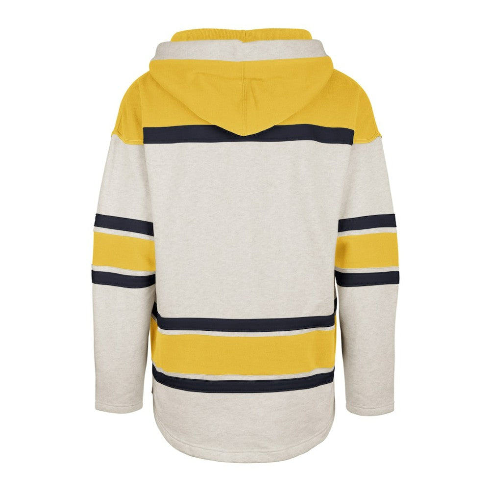 NHL Oatmeal Nashville Predators '47 Rockaway Lace-Up Pullover Hoodie