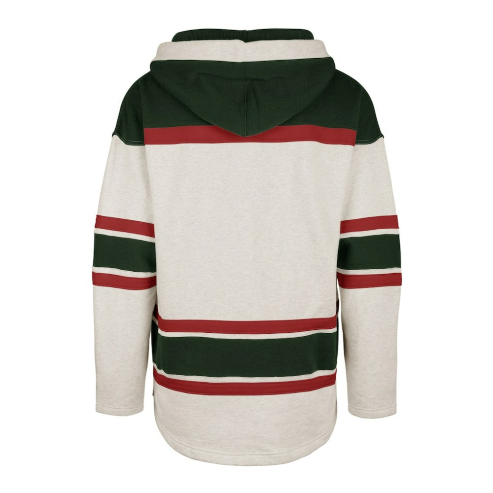 NHL Oatmeal New Jersey Devils '47 Rockaway Lace-Up Pullover Hoodie
