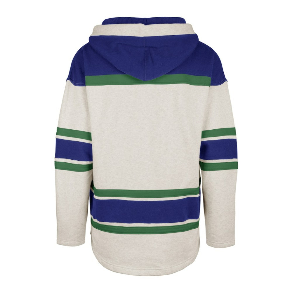 NHL Oatmeal Vancouver Canucks '47 Rockaway Lace-Up Pullover Hoodie