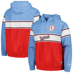 MLB St. Louis Cardinals New Era Ripstop Raglan Quarter-Zip Hoodie