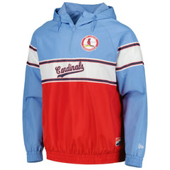 MLB St. Louis Cardinals New Era Ripstop Raglan Quarter-Zip Hoodie