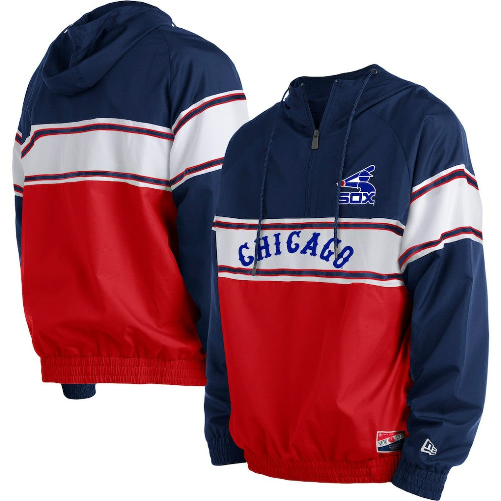 MLB Chicago White Sox New Era Ripstop Raglan Quarter-Zip Hoodie