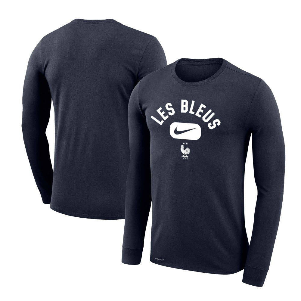 France National Team Lockup Legend Performance Long Sleeve T-Shirt - Nike Navy