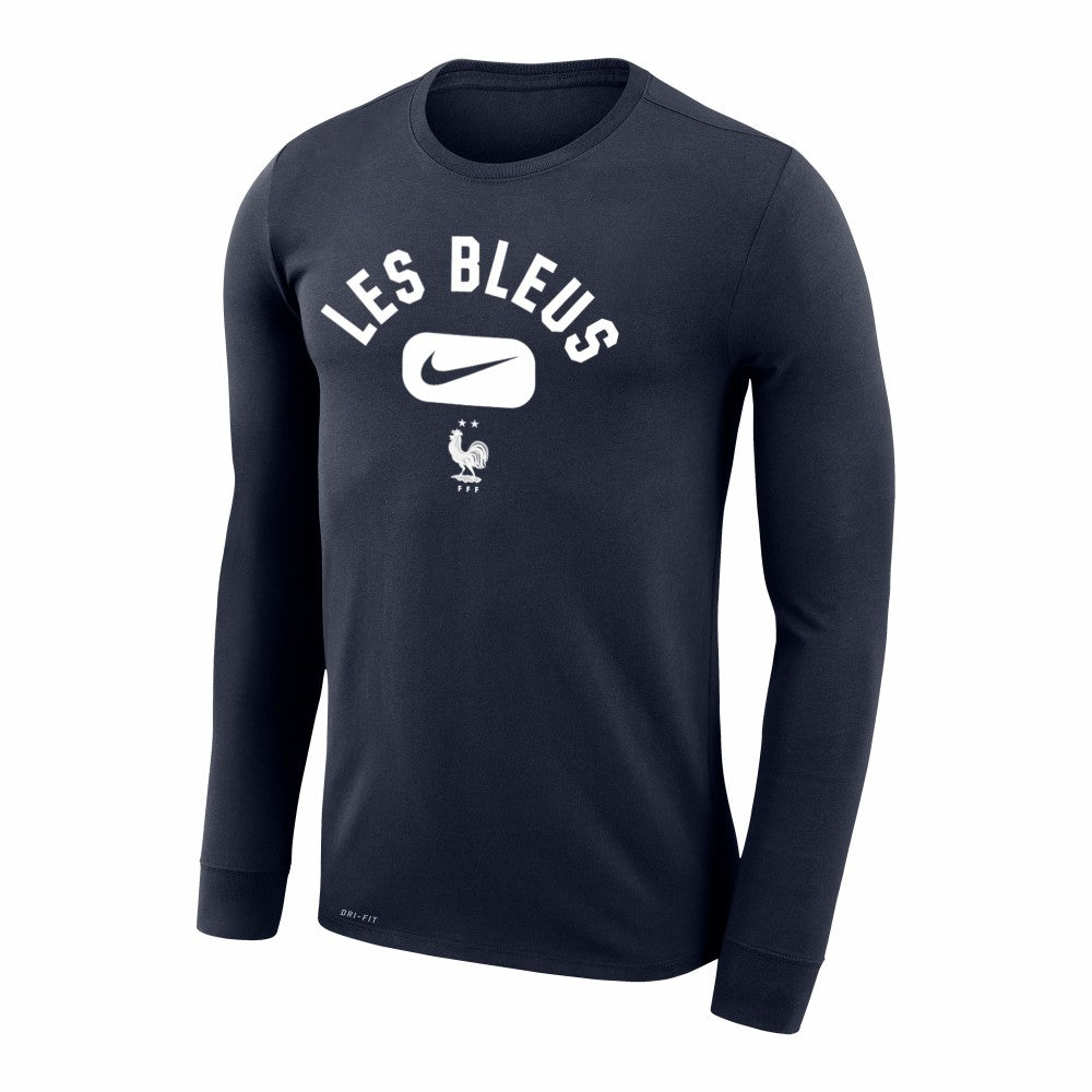 France National Team Lockup Legend Performance Long Sleeve T-Shirt - Nike Navy