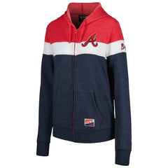 MLB Atlanta Braves New Era Women's Colorblock Full-Zip Hoodie Jacket