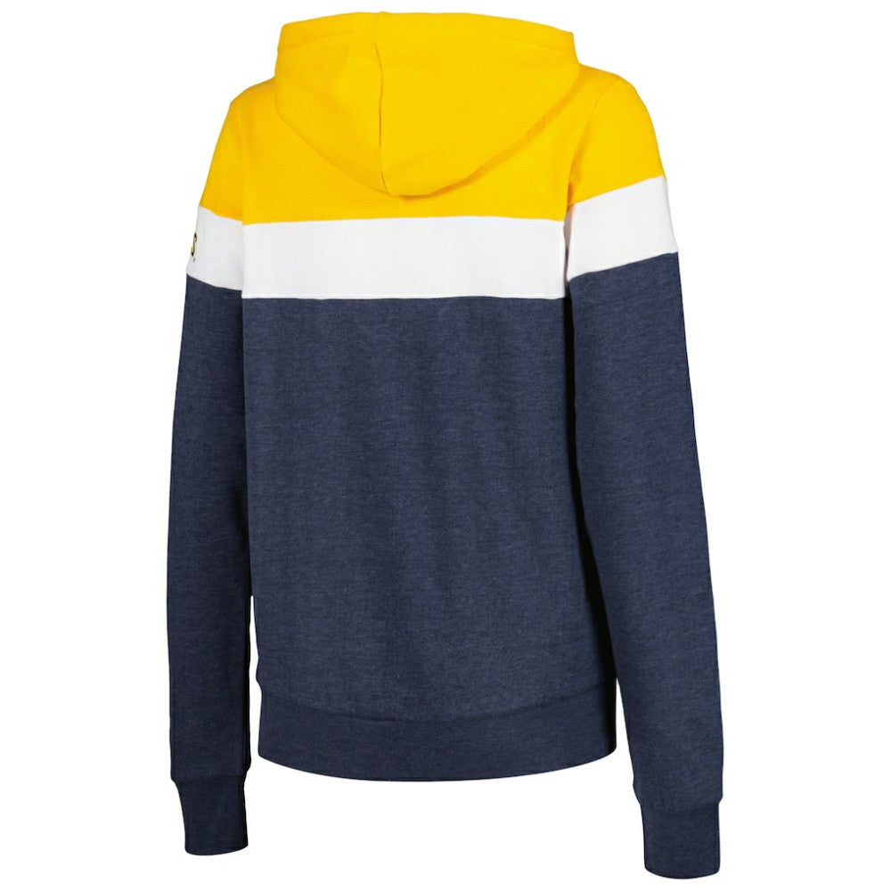 MLB Milwaukee Brewers New Era Women's Colorblock Full-Zip Hoodie Jacket