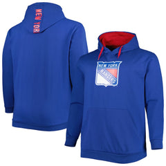NHL Blue New York Rangers Big & Tall Fleece Pullover Hoodie