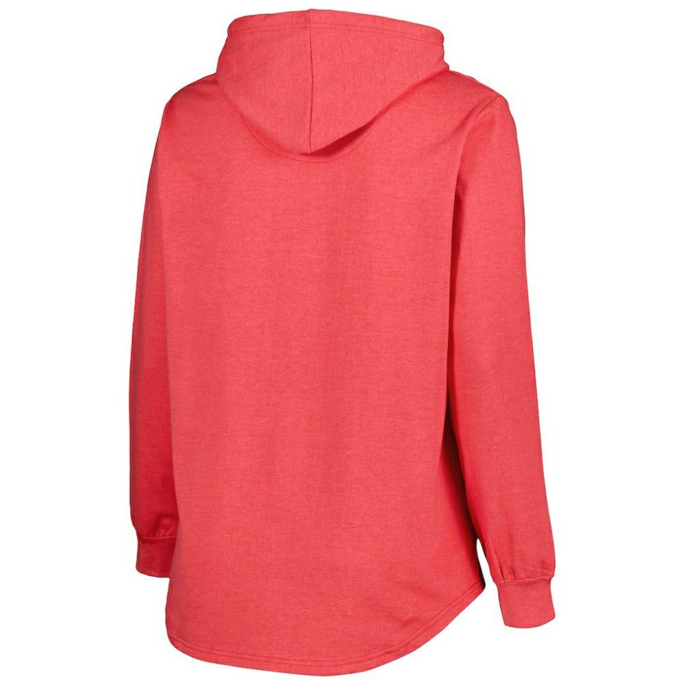 NHL Heather Red Washington Capitals Women's Plus Size Fleece Pullover Hoodie