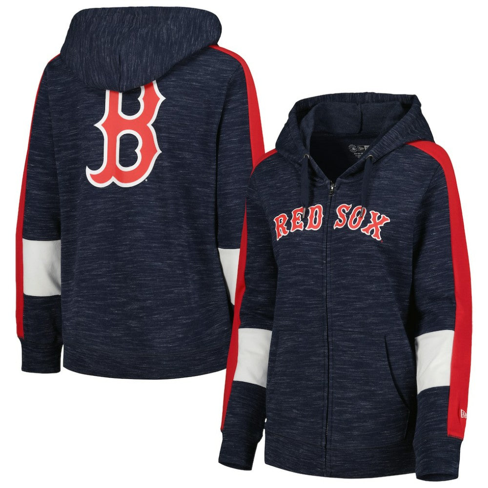 MLB Boston Red Sox New Era Women's Colorblock Full-Zip Hoodie