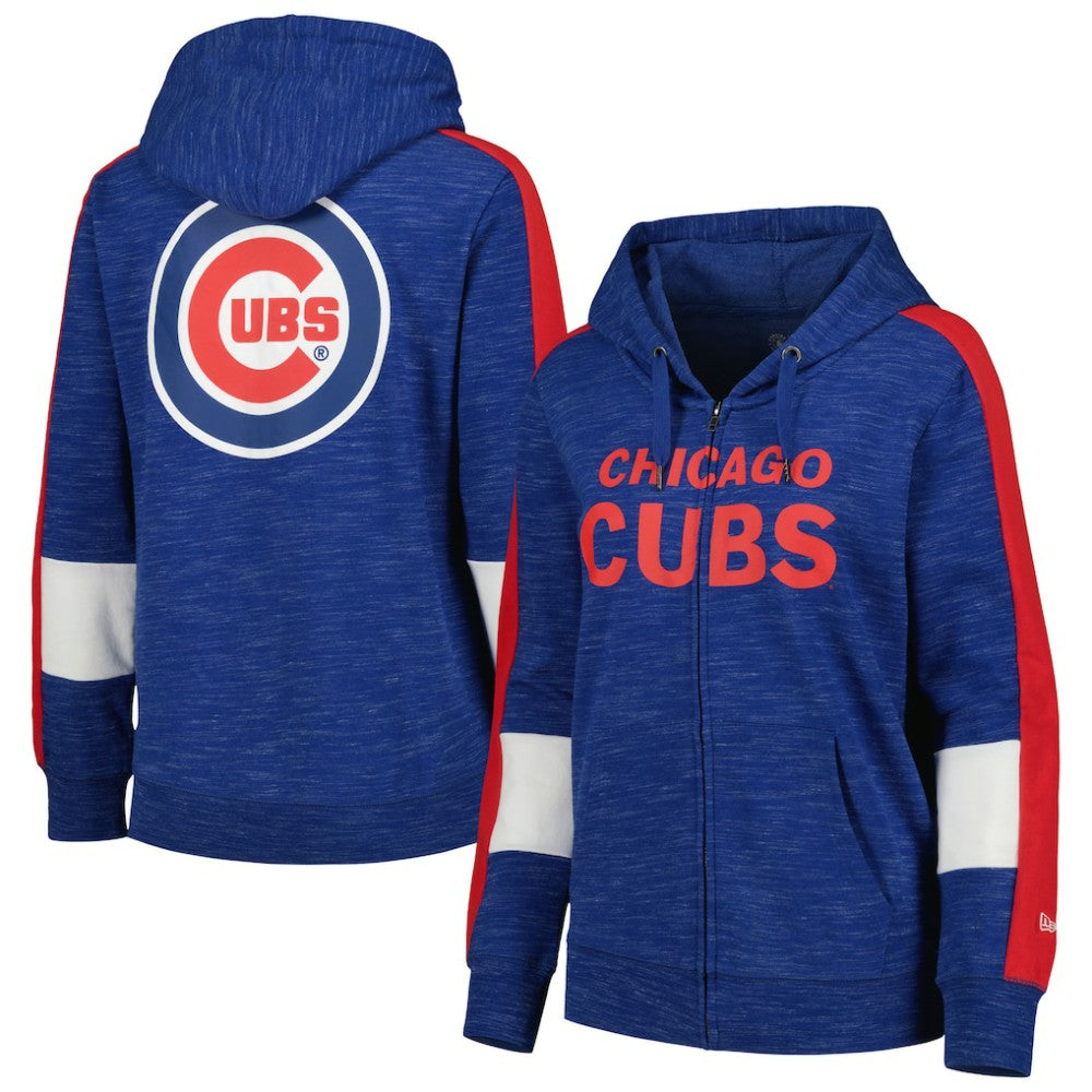 MLB Chicago Cubs New Era Women's Colorblock Full-Zip Hoodie