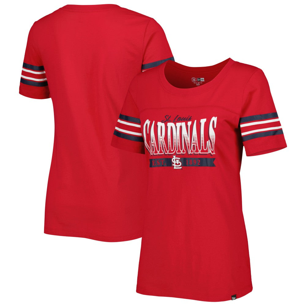 MLB St. Louis Cardinals New Era Women's Team Stripe T-Shirt
