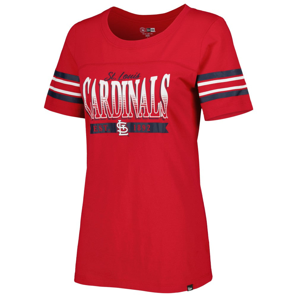 MLB St. Louis Cardinals New Era Women's Team Stripe T-Shirt