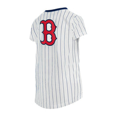 MLB Boston Red Sox New Era Girls Youth Pinstripe V-Neck T-Shirt
