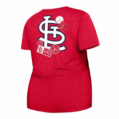 MLB St. Louis Cardinals New Era Women's Plus Size Two-Hit Front Knot T-Shirt