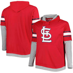 MLB St. Louis Cardinals New Era Big & Tall Twofer Pullover Hoodie