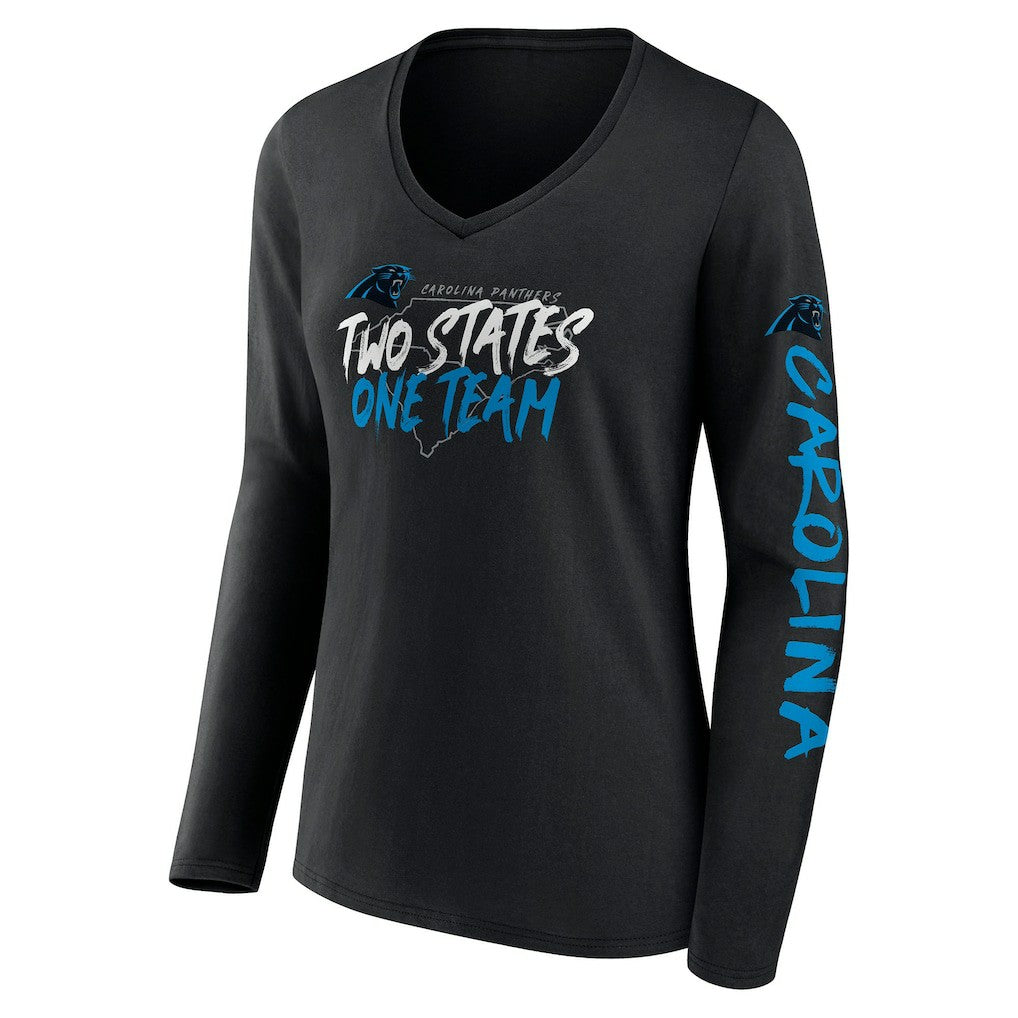 Women's Hometown Sweep Long Sleeve V-Neck T-Shirt - Carolina Panthers
