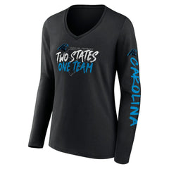 Women's Hometown Sweep Long Sleeve V-Neck T-Shirt - Carolina Panthers