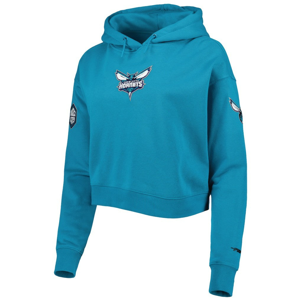 NBA Charlotte Hornets Pro Standard Women's Classic Fleece Cropped Pullover Hoodie