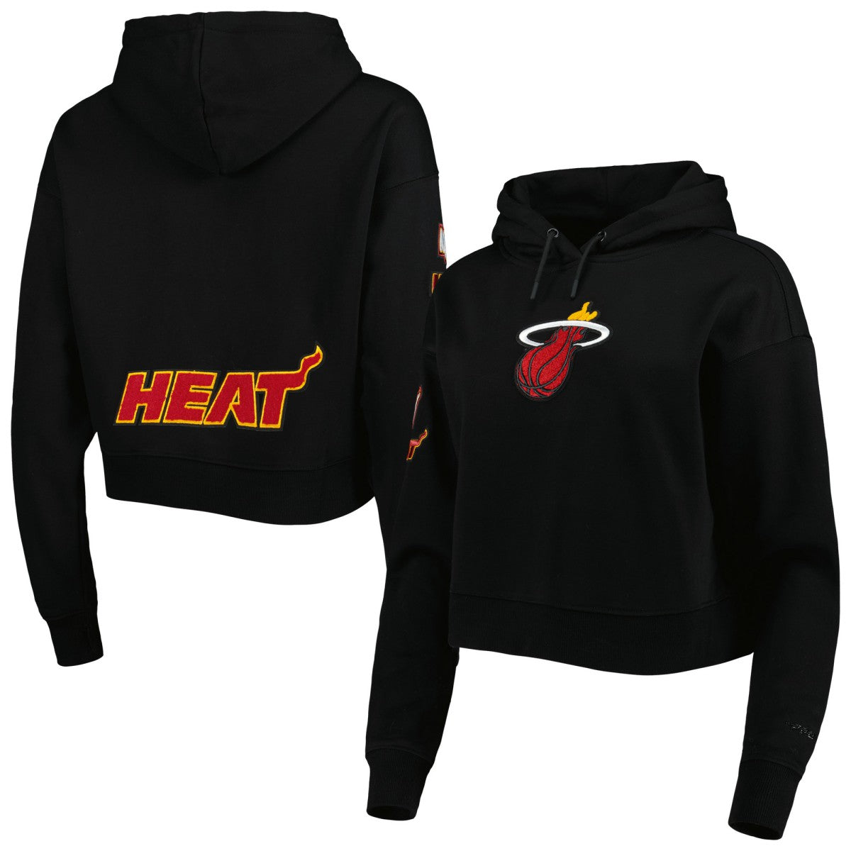 NBA Miami Heat Pro Standard Women's Classic Fleece Cropped Pullover Hoodie