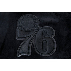 NBA Philadelphia 76ers Pro Standard Women's Triple Black Velour Full-Zip Hoodie discount