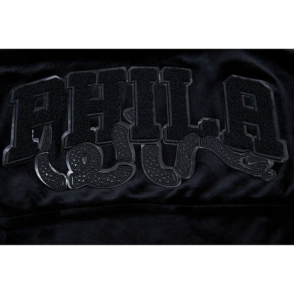 NBA Philadelphia 76ers Pro Standard Women's Triple Black Velour Full-Zip Hoodie discount