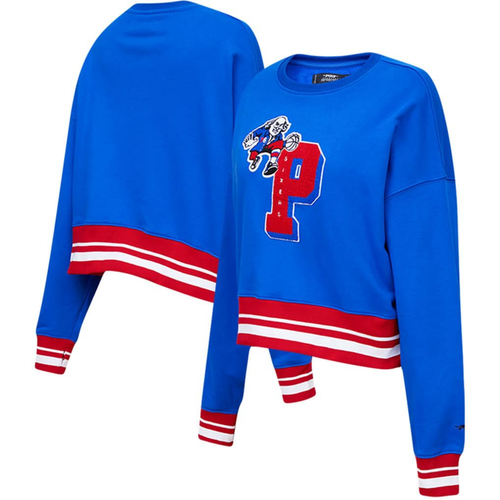 NBA Philadelphia 76ers Pro Standard Women's Mash Up Pullover Sweatshirt