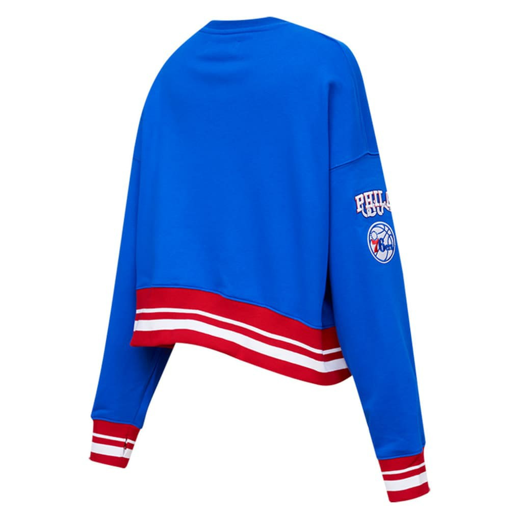 NBA Philadelphia 76ers Pro Standard Women's Mash Up Pullover Sweatshirt