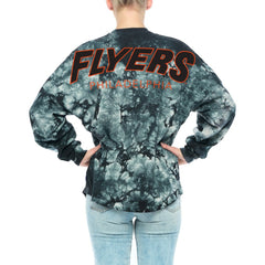 NHL Black Philadelphia Flyers Fanatics Women's Crystal-Dye Long Sleeve T-Shirt