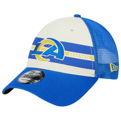 Team Stripe Trucker 9FORTY Snapback Hat - Los Angeles Rams