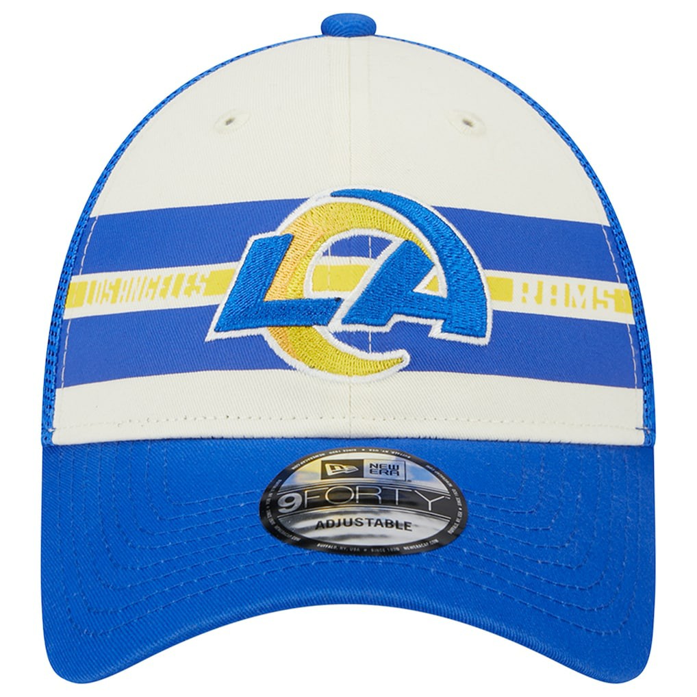 Team Stripe Trucker 9FORTY Snapback Hat - Los Angeles Rams