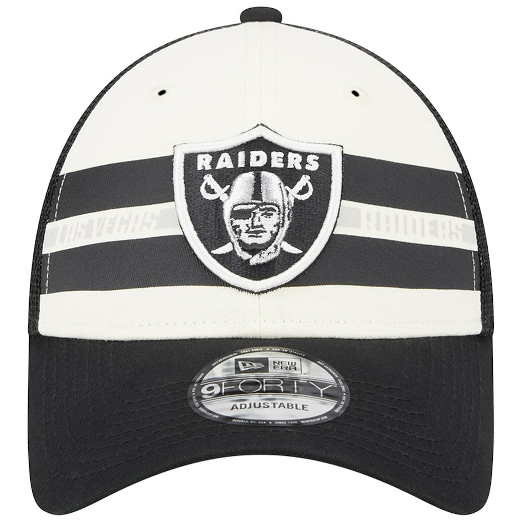 Team Stripe Trucker 9FORTY Snapback Hat - Las Vegas Raiders