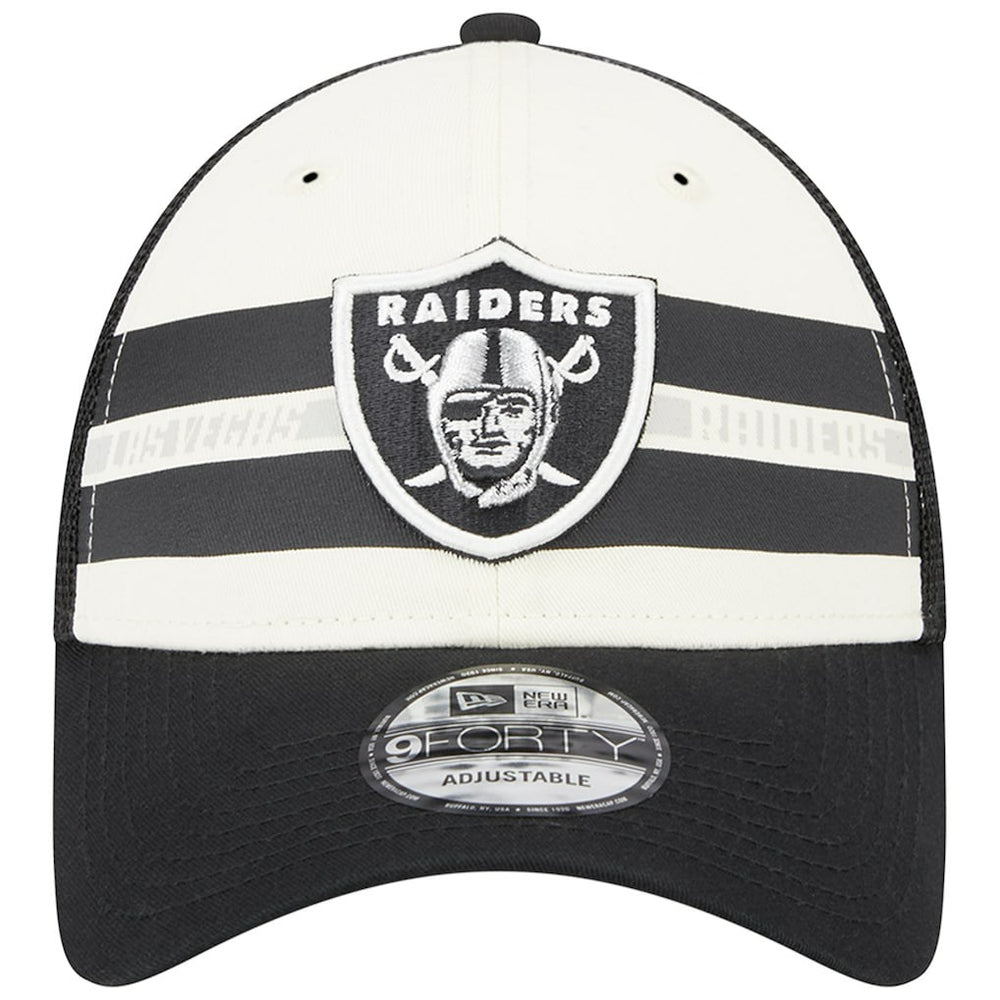 Team Stripe Trucker 9FORTY Snapback Hat - Las Vegas Raiders
