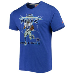 Emmitt Smith  Homage Unisex NFL Blitz Retired Player Tri-Blend T-Shirt - Dallas Cowboys