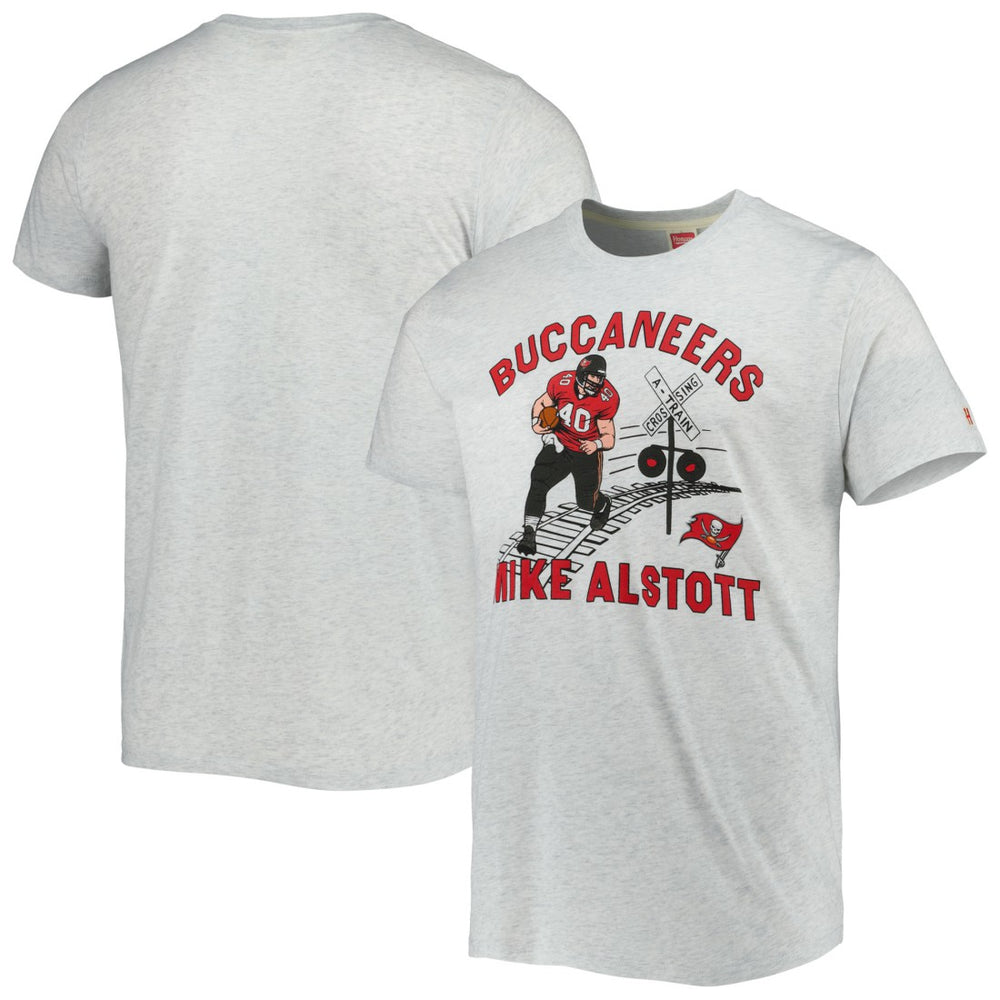 Mike Alstott  Homage Unisex Caricature Retired Player Tri-Blend T-Shirt - Tampa Bay Buccaneers